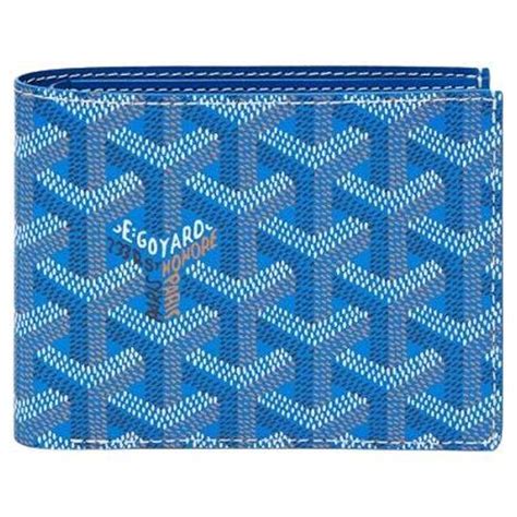 Portefeuille Goyard Victoire bleu ciel .